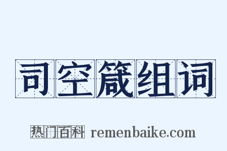 司空箴组词是什么意思的图片